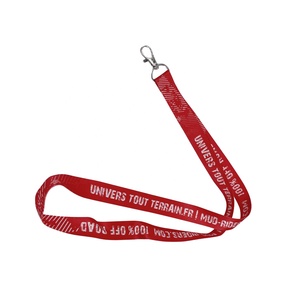 Custom Design RPET Polyester Lanyard with Offset and Embossing Printing ID Card Badge Holder & Keychain