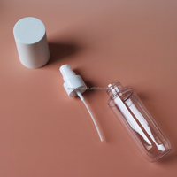 Flacon de parfum cylindrique vide en PET coloré personnalisé, rechargeable, avec bouchon blanc, pour parfum, plat, en vrac, 24/410, 300 ml