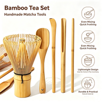 Ensemble de thé matcha en bambou avec logo personnalisé, emballage personnalisé, fouet à matcha de voyage, y compris fouet et cuillère à matcha