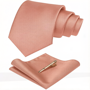 Conjunto de <span class=keywords><strong>Corbata</strong></span> y Pañuelo de Bolsillo para Hombre, Tejido Sólido, Varios Colores, para Traje de Boda, Certificado OEKO-TEX Standard 100 - Product Image 2