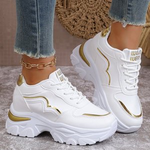 Chaussures décontractées tendance rétro pour femmes, grande taille, de haute qualité, à lacets, à talon compensé, pour l'hiver – Vente en gros - Product Image 3