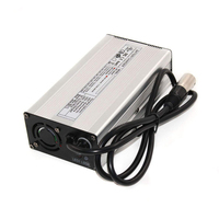 67.2V 5A chargeur 60V Li-ion batterie chargeur intelligent boîtier en aluminium noir avec ventilateur de refroidissement GX16 1 + 3 prises pour batterie Li-ion 16S 60V