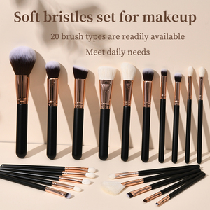 Amission, fabricant professionnel de qualité depuis 20 ans, OEM, personnalisation de l'ensemble de pinceaux de maquillage, 20 pièces, pinceaux de maquillage de luxe pour le visage, les yeux et le correcteur - Product Image 2