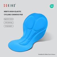 Coussin de cyclisme respirant, écologique, à séchage rapide, en tissu Spandex/Nylon, pour hommes, rembourrage de cyclisme haute densité, coussinets en chamois sans couture