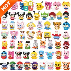 Wholesalers 2024 Nano Blocks Set Blind box Kitty Kuromi Bricks Cartoon Sanrioes Mocha Building Blocks Sets Nano Blocks Toys