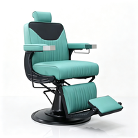 Ensemble de mobilier haut de gamme pour salon de beauté : Lit de massage, fauteuil de barbier et fauteuil de lavage, comptoir de réception moderne, pack salon rose
