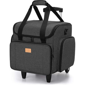 Bolsa de máquina de coser con asa retráctil y almacenamiento para herramientas de tejer, ideal para viajes al aire libre. - Product Image 1