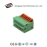Bloc de bornes de connexion rapide sans vis pour fil de signal 141V, pas de 2,54 mm, à broches droites pour PCB
