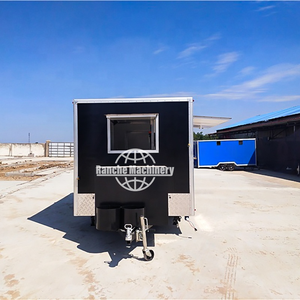 Street Mobile Kitchen Ice Cream Fast Food Trailer Fully Equipped Mobile Coffee Square Food <b>Truck</b> with Full Kitchen - Product Image 2