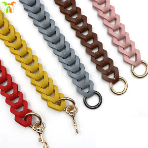 PU leather bag shoulder <b>strap</b> with pressure relief, universal chain with <b>adjustable</b> length, mobile phone lanyard chain, bag - Product Image 4