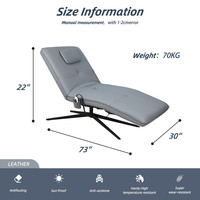 Vente en gros Chaise longue en mousse haute densité Chaise de yoga de massage inclinable moderne en cuir sans gravité