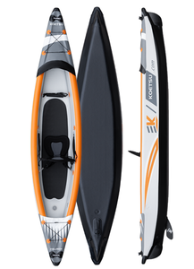 Kayak ligero de rescate con base de alambre y rayas, ideal para pesca familiar y paseos al aire libre. - Product Image 3