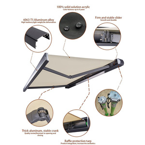Auvent pliant Patio télescopique pliable auvent auvent <span class=keywords><strong>motorisé</strong></span> <span class=keywords><strong>3M</strong></span> 1.5M Cassette moteur électrique extérieur rétractable auvent - Product Image 3