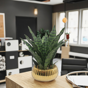 Maceta de planta de serpiente Artificial Tizen, bonsái de plástico de imitación, <span class=keywords><strong>hojas</strong></span> verdes/<span class=keywords><strong>amarillas</strong></span> para el hogar, jardín, decoración de Acción de Gracias, Festival - Product Image 3