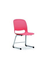 Chaise longue ergonomique moderne empilable à prix abordable, dossier en PP et pieds en fer, gain de place, personnalisable OEM pour salle de classe