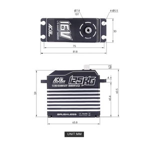 Servo Programable de Alta Velocidad A280BVSW 4S 16V <span class=keywords><strong>Mega</strong></span> Torque 125KG 0.08Seg, Resistente al Agua, Escala Gigante 1/5, Precio al por Mayor - Product Image 3
