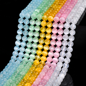 JD GEMS Vente en gros de perles de sélénite multicolores, œil de chat, pierres précieuses irisées, pierres précieuses en vrac pour la fabrication de bijoux DIY, projets d'artisanat - Product Image 5