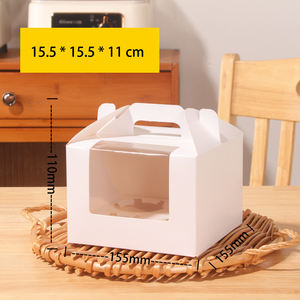 ขายส่งเบเกอรี่คัพเค้กกล่องบรรจุภัณฑ์ 1/214/6 หลุมมือถือถ้วยมัฟฟินไข่ Tart ใสกล่องกระดาษหน้าต่าง - Product Image 4