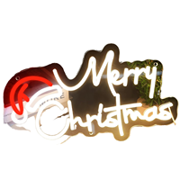 Enseigne néon personnalisée de Noël, lumière LED Joyeux Noël pour vitrine, fête, bar, restaurant, décoration, cadeau