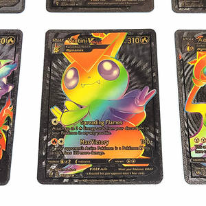 55 Carte da Gioco Poke <span class=keywords><strong>Mon</strong></span> TCG in Lamina d'Oro, Vendita Calda, Carte Rare Arcobaleno da Collezione per Bambini e Collezionisti - Product Image 6