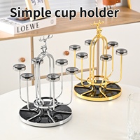 6 tasses support de verre à boire tasse égouttoir organisateur tasse rotative support de séchage