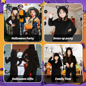 ชุดคอสเพลย์แมวดำแสนสบายสำหรับเด็กผู้หญิง พร้อมกระโปรง ชุดแฟนซีฮาโลวีน สไตล์อนิเมะ - Product Image 5