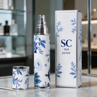 Flacon de parfum portable 10 ml avec logo personnalisé, atomiseur, conteneur de parfum vide avec design en cuir de luxe