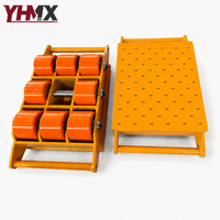 Chariots de manutention industriels 8W 25T avec 8 roulettes et plateforme 120x90mm pour équipements de 35T, 40T, 50T