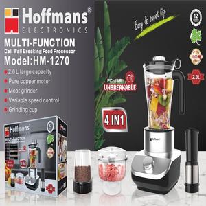 <span class=keywords><strong>Robot</strong></span> <span class=keywords><strong>culinaire</strong></span> Hoffmans 2L incassable à broyage cellulaire 1000W 4-en-1, hachoir à viande et mixeur de qualité commerciale en Afrique - Product Image 6