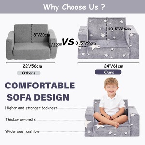 Chaise pour tout-petit convertible en bonhomme de neige lumineux – Canapé enfant à bascule - Product Image 6