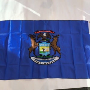 Michigan <b>Flags</b> for Outside 3 X 5 ft Heavy Duty & Fade Resistant Outdoor Oxford Fabric U.S. State <b>Flag</b> with Embroidered Pattern - Product Image 5