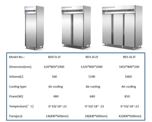 Arsenbo <strong>Luxury</strong> 42 GN Pans Hotel Kitchen Vertical 3 Door Fridge Dual-Temperature Commercial Freezer <strong>Refrigerator</strong> - Product Image 4