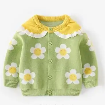 Wholesale Custom 2023 New OEM ODM Girls Knitted Jacquard Sweater Fashion Winter Sweatshirt Design Thick Sweater