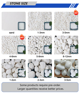 Piccoli Ciottoli <span class=keywords><strong>Bianchi</strong></span> in Pietra Naturale <span class=keywords><strong>per</strong></span> Paesaggistica di Cortili, Acquari, Piante Grasse e Fiori in Vaso, Pesanti e Naturali - Product Image 3