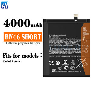 Batteria di Ricambio Originale agli Ioni di Litio Polimero BN46 SHORT per Redmi Note 6 4000mAh 3.85V - Product Image 2
