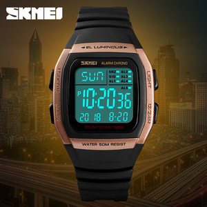 Skmei Men's Digital Watch Water Resistant 50M Alarm Chrono Sport Watch Black Rose Gold - Product Image 4