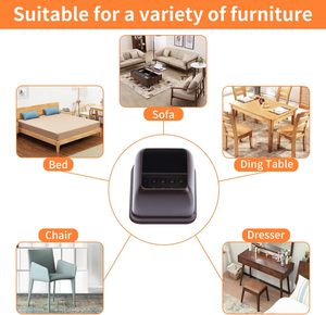 Protège-pieds de meubles hautement transparents en caoutchouc avec feutre pour sols durs - Product Image 5