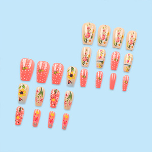 24 Uds Ballet Press on Nails Medium Spring Flower Butterfly Nail <span class=keywords><strong>Tips</strong></span> Adecuado <span class=keywords><strong>para</strong></span> manos, pies y <span class=keywords><strong>cuidado</strong></span> <span class=keywords><strong>de</strong></span> <span class=keywords><strong>uñas</strong></span> - Product Image 4