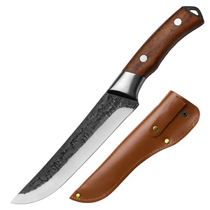 Couteau de <span class=keywords><strong>boucher</strong></span> mongol en acier inoxydable forgé à la main pour trancher <span class=keywords><strong>le</strong></span> porc, <span class=keywords><strong>le</strong></span> bœuf et <span class=keywords><strong>le</strong></span> mouton avec manche en bois pour couper les os - Product Image 5
