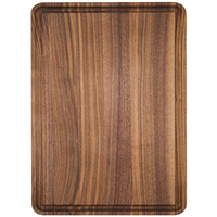 Aanpasbaar snijplank van walnoot hout, dubbelzijdig met sapgoot, handvat en antislipmatten voor keuken, voedselbereiding en cadeau's