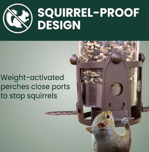Tempat Makan Burung Luar Ruangan Anti Tupai, Dapat Disesuaikan Secara Grosir, Tempat Makan Burung Liar, Tempat Bertengger di Taman, Untuk Burung Kardinal, Finch, Blue Jay - Product Image 3