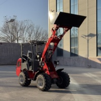 Mini-chargeuse sur pneus HZM, chargeuse frontale de tracteur avec système hydrostatique, moteur de 18,2 kW, pompe de haute qualité