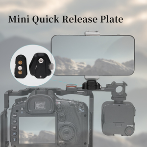 1 Piece Mini nhanh chóng phát hành tấm chủ màu đen + titan ổn định chuyển đổi kẹp phụ kiện máy ảnh phát hành cơ sở - Product Image 2