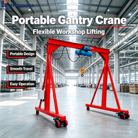 Nouvelle grue portique mobile compacte d'usine avec moteur PLC, roulement, boîte de vitesses, capacité de 0,5 à 5 tonnes, télécommande sans fil, CE