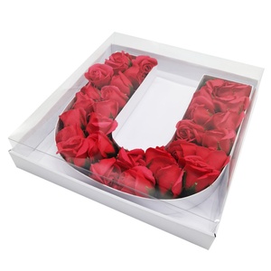 Caja de Regalo de Cartón con Forma de Letra del Alfabeto, con Tapa, para Flores, Color Blanco - Product Image 5