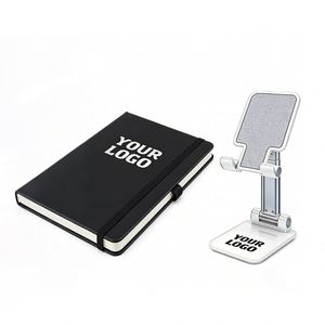 Carnet de notes A6 en cuir PU personnalisé avec logo pour entreprise, école, bureau, cadeau promotionnel, avec bande élastique - Product Image 1
