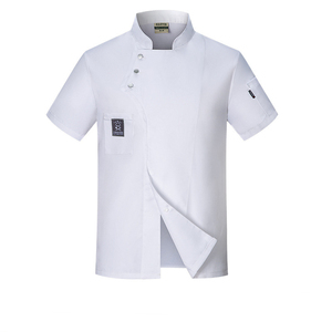 Uniforme de Chef absorbente, camisa de manga corta, impermeable, ropa de trabajo de cocina, abrigo para hombres, chaqueta de Chef de malla transpirable, uniformes - Product Image 6