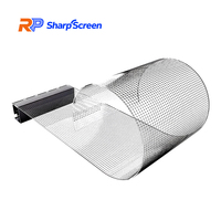 Pantalla LED P3.91 a Todo Color Personalizada |   Pantalla Publicitaria de Vidrio para Exteriores HD |   Malla de Película Flexible Transparente |   Animación |   Ascensor