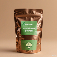 Support personnalisé Extrait de chou-fleur de qualité alimentaire en poudre 99% de légumes Poudre de chou-fleur