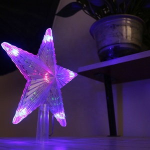 Stella A cinque Punte Colorata Che Cambia Albero Di Natale Luminoso Decorazione Topper Stella Per La Festa del partito Ornamento luce della stella del led - Product Image 2